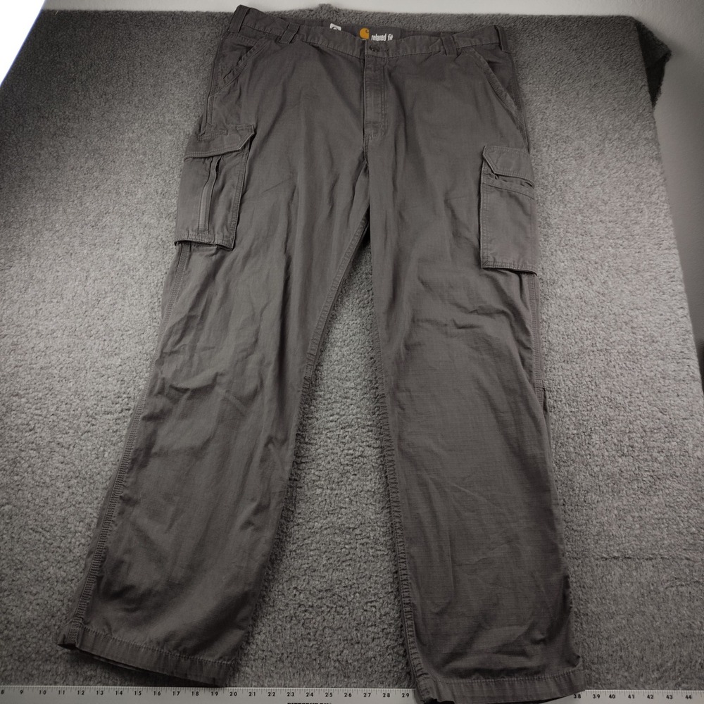 Carhartt Force Cargo Pants Mens 42x34 Relaxed Fit Grey EUC
